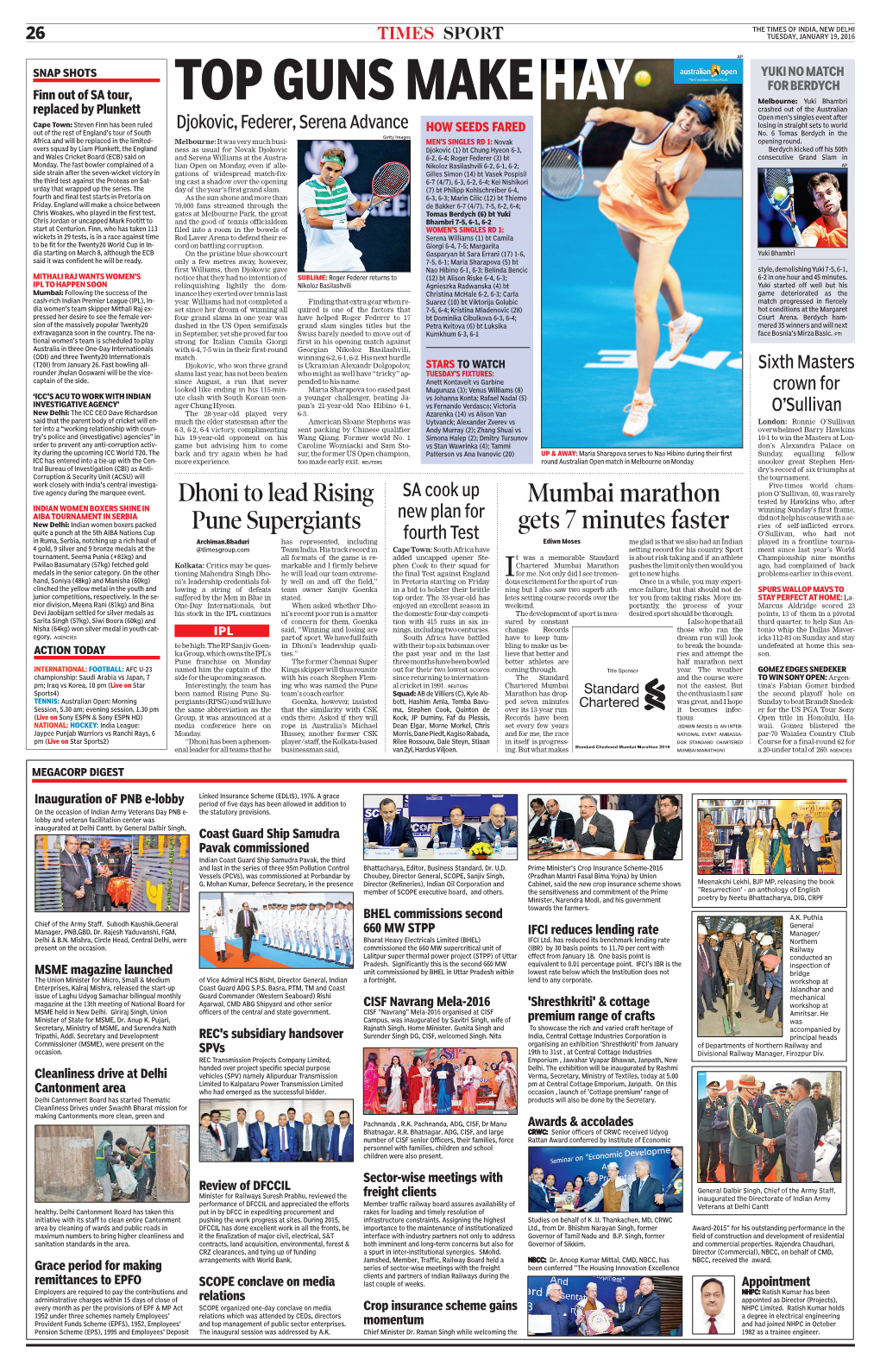Times of India, New Delhi, January 19 2016