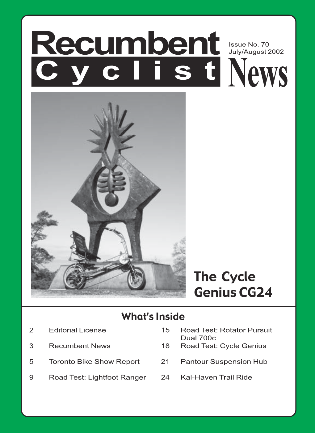 Recumbent Cyclist News