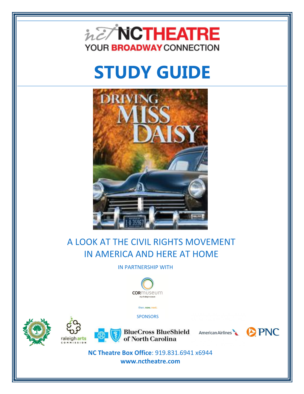 Driving Miss Daisy Study Guide