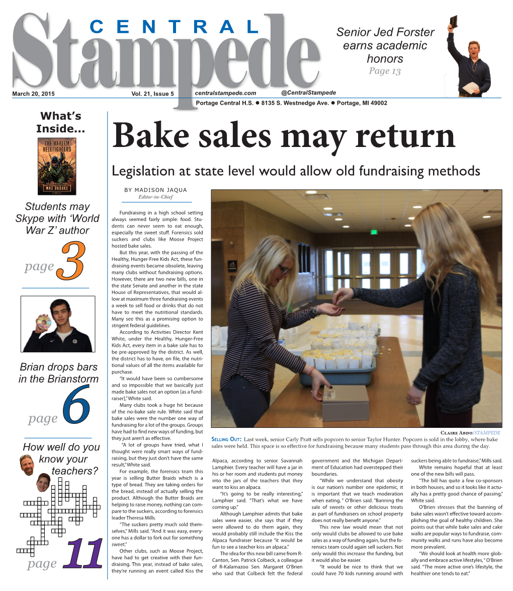 Bake Sales May Return Legislation at State Level Would Allow Old Fundraising Methods