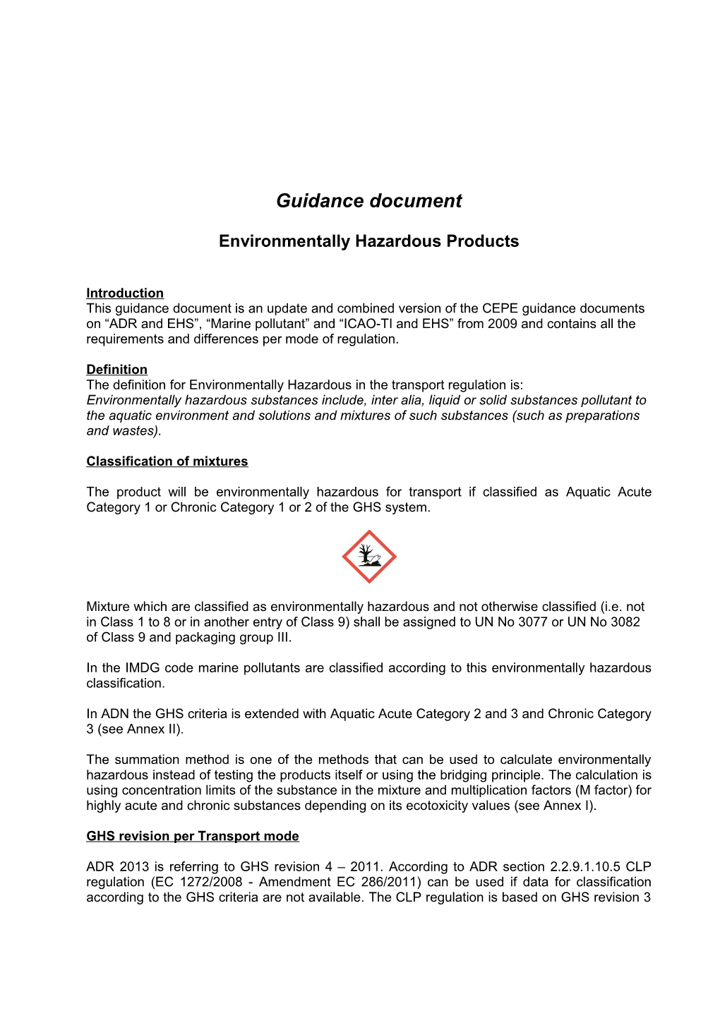 Guidance Document