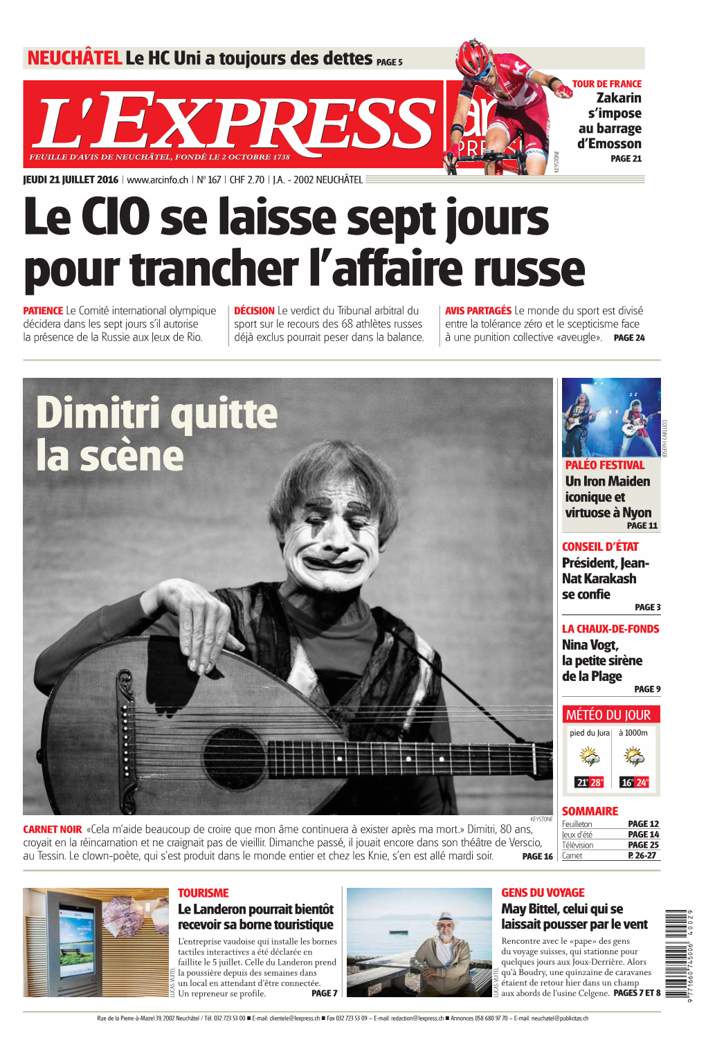 Dimitri Quitte La Scène