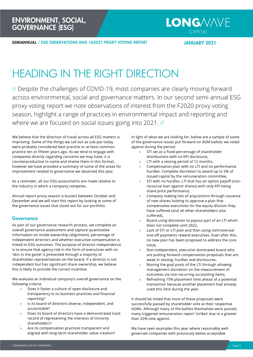 Despite the Challenges of COVID-19, Most Companies Are Clearly Moving Forward Across Environmental, Social and Governance Matters