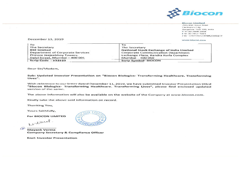 Launches of Insulin Aspart and in H1 FY19) Bevacizumab