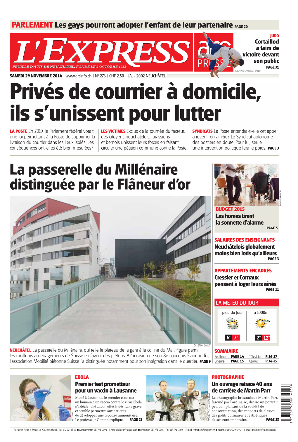 La Passerelle Du Millénaire Distinguée Par Le Flâneur D'or