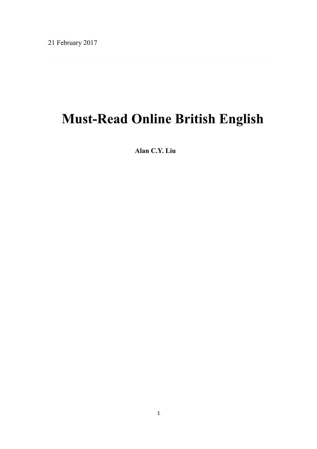 Must-Read Online British English