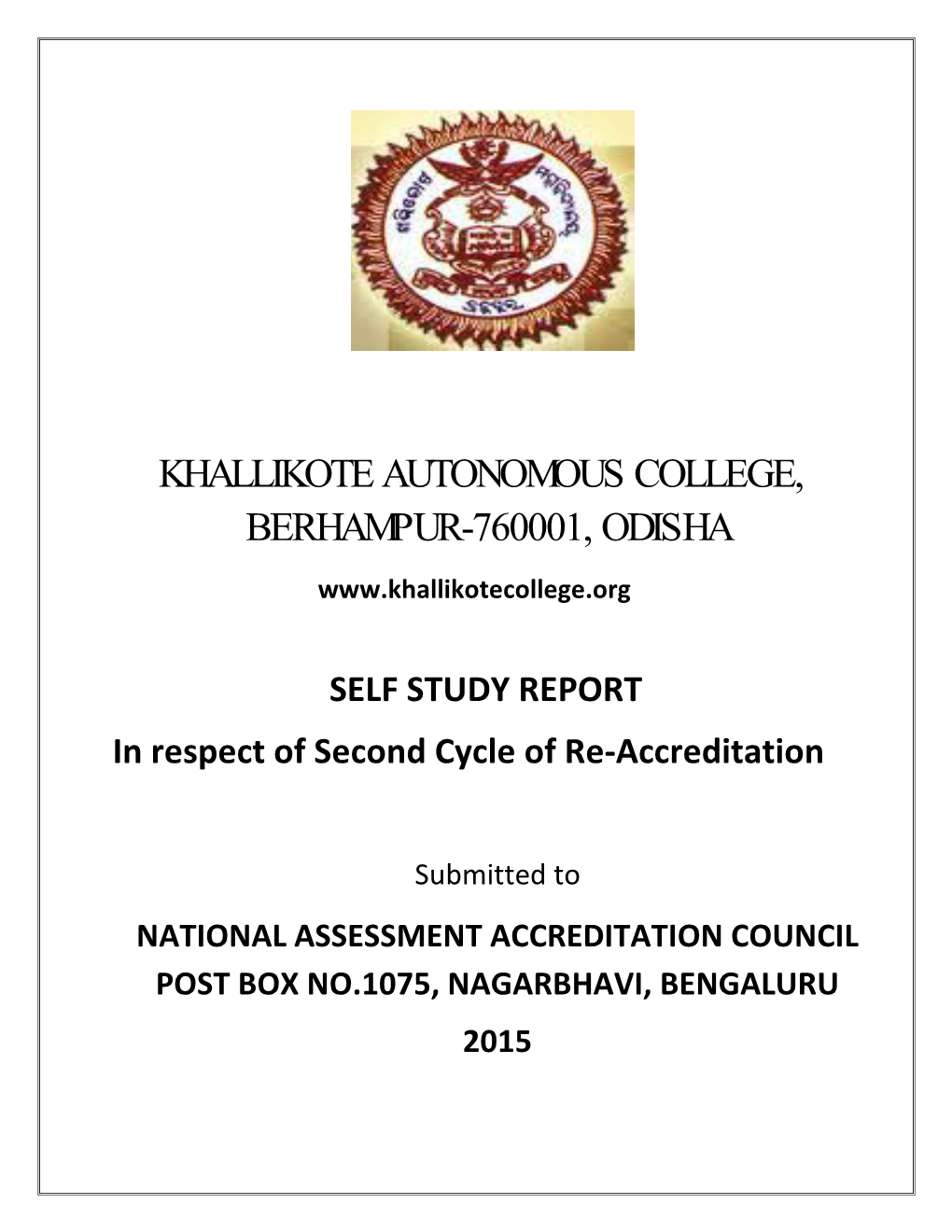 Khallikote Autonomous College, Berhampur-760001