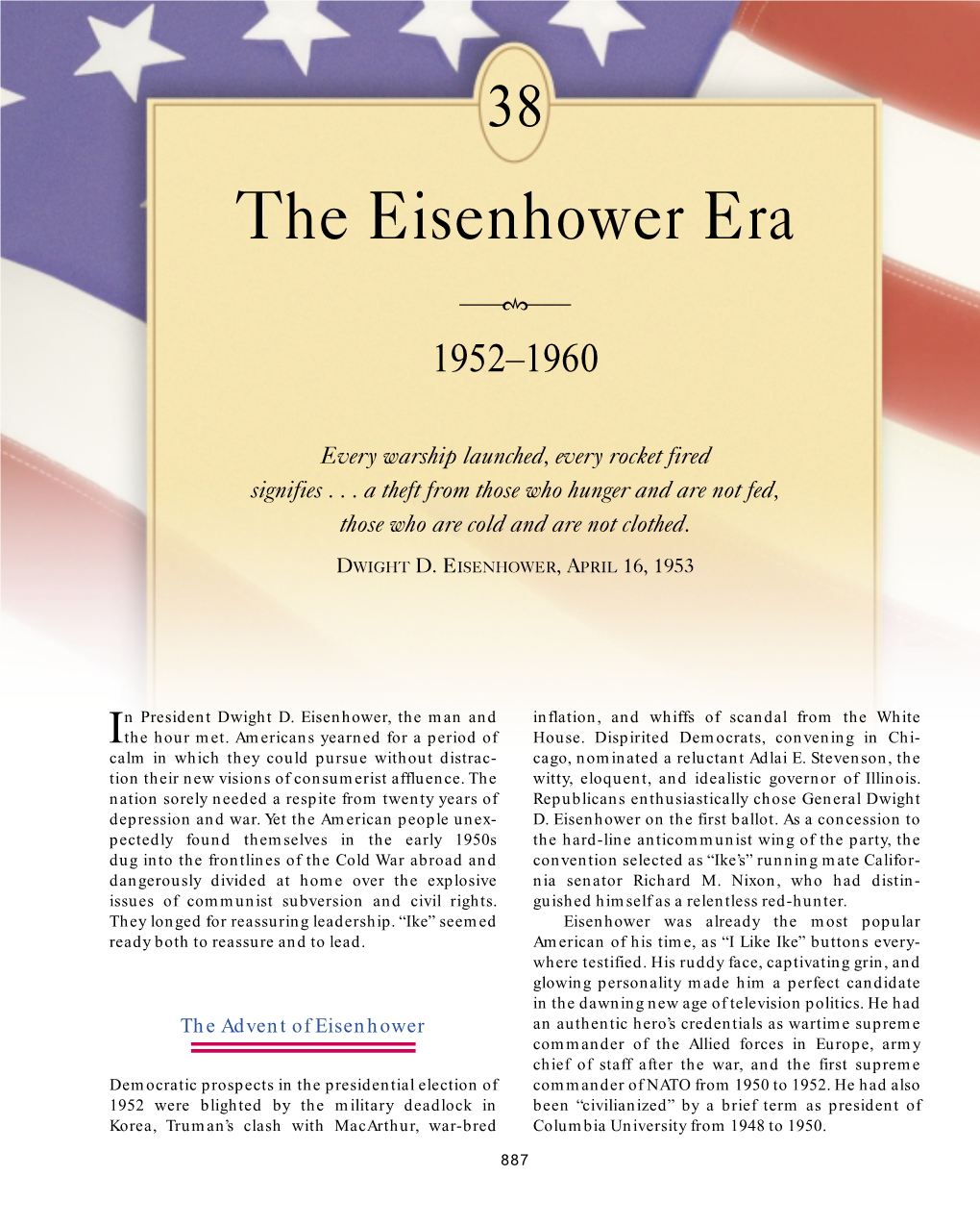 CHAPTER 38 the Eisenhower Era, 1952–1960