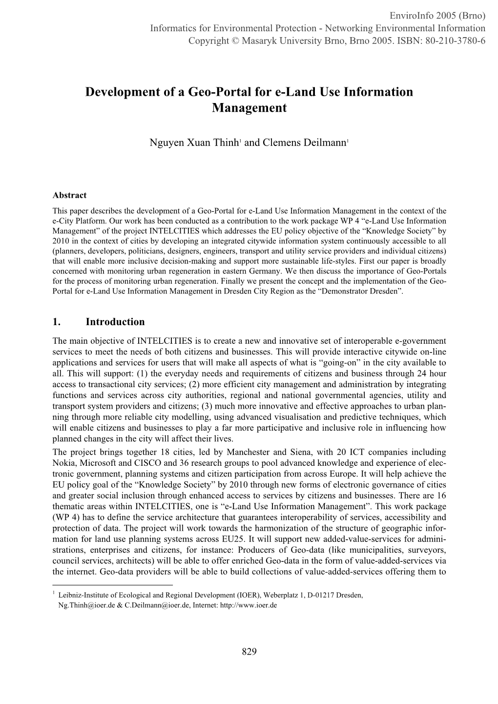 Development of a Geo-Portal for E-Land Use Information Management