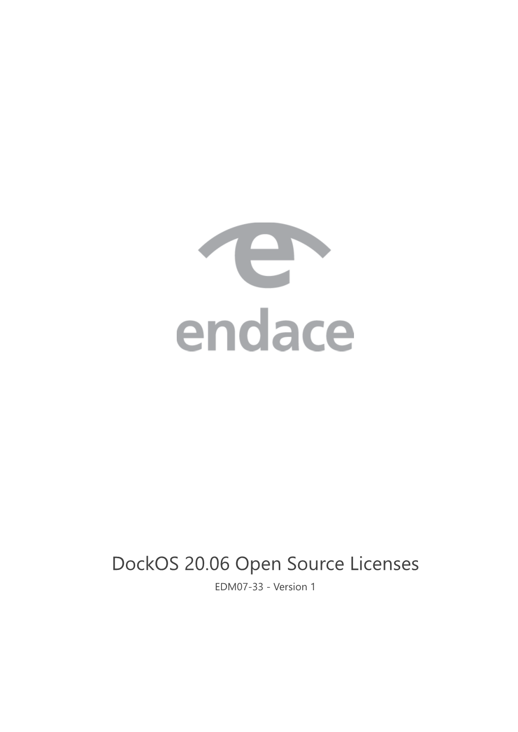 EDM07-33V1 Dockos Open Source Licenses