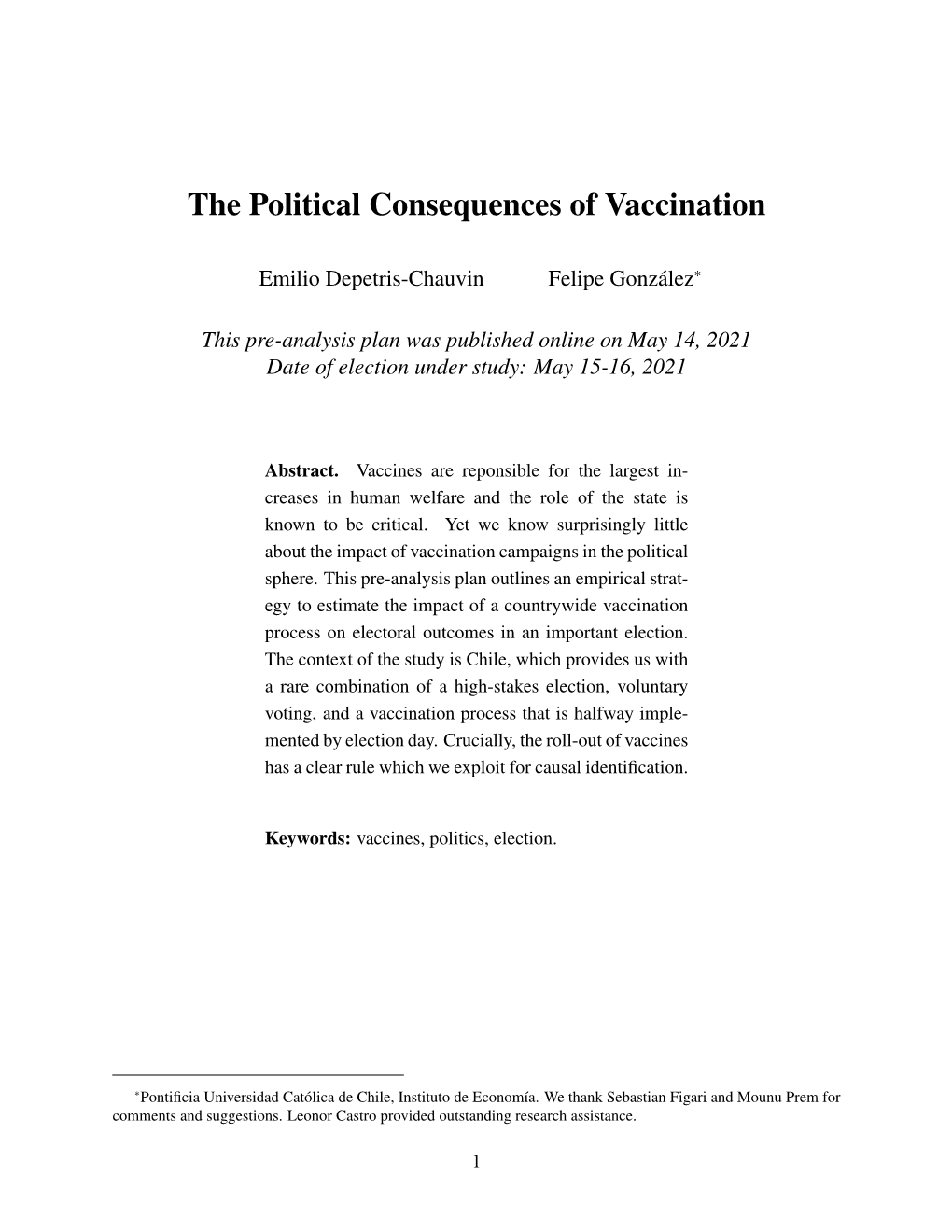 The Political Consequences of Vaccination