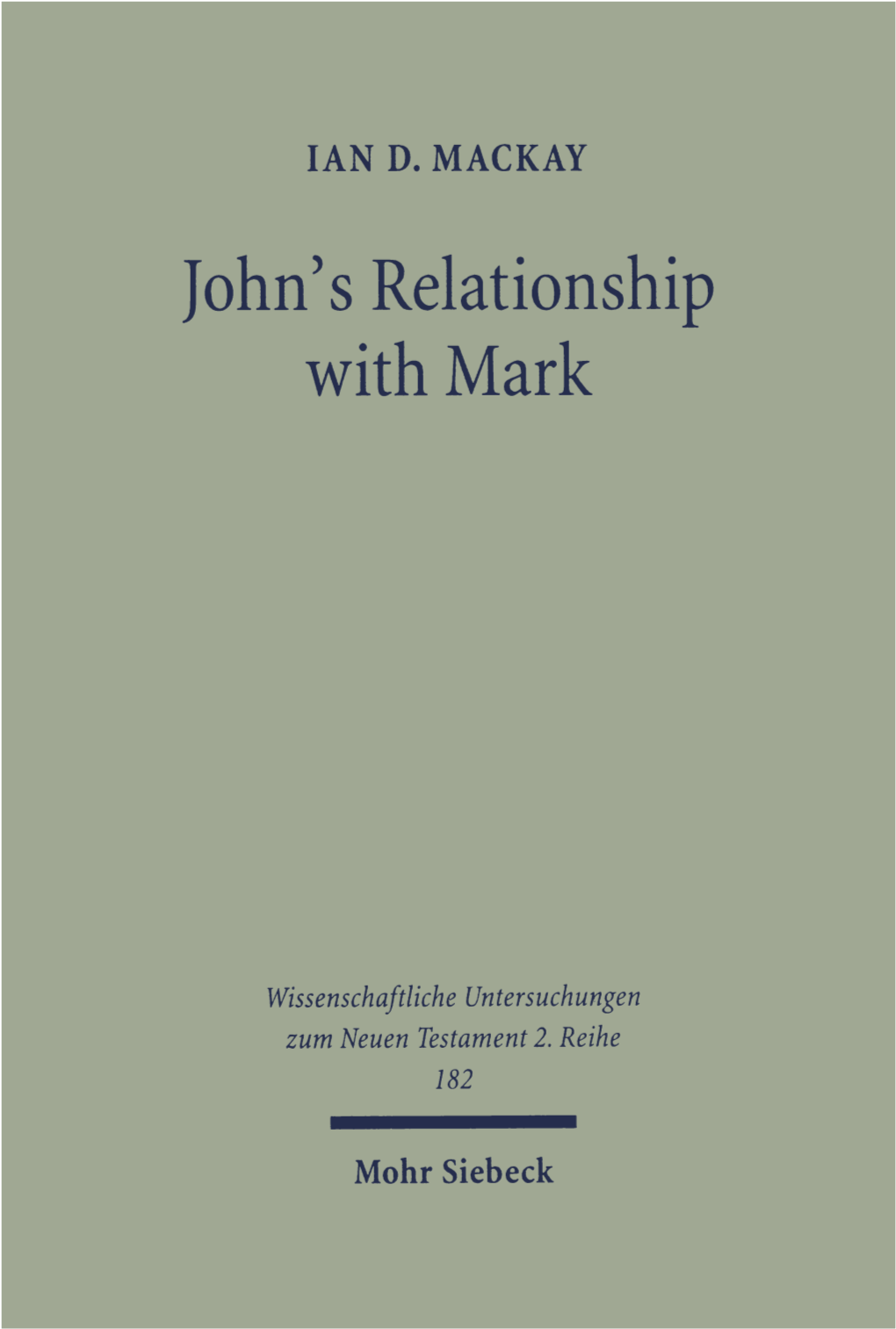 John's Relationship with Mark. an Analysis of John 6 in the Light Of