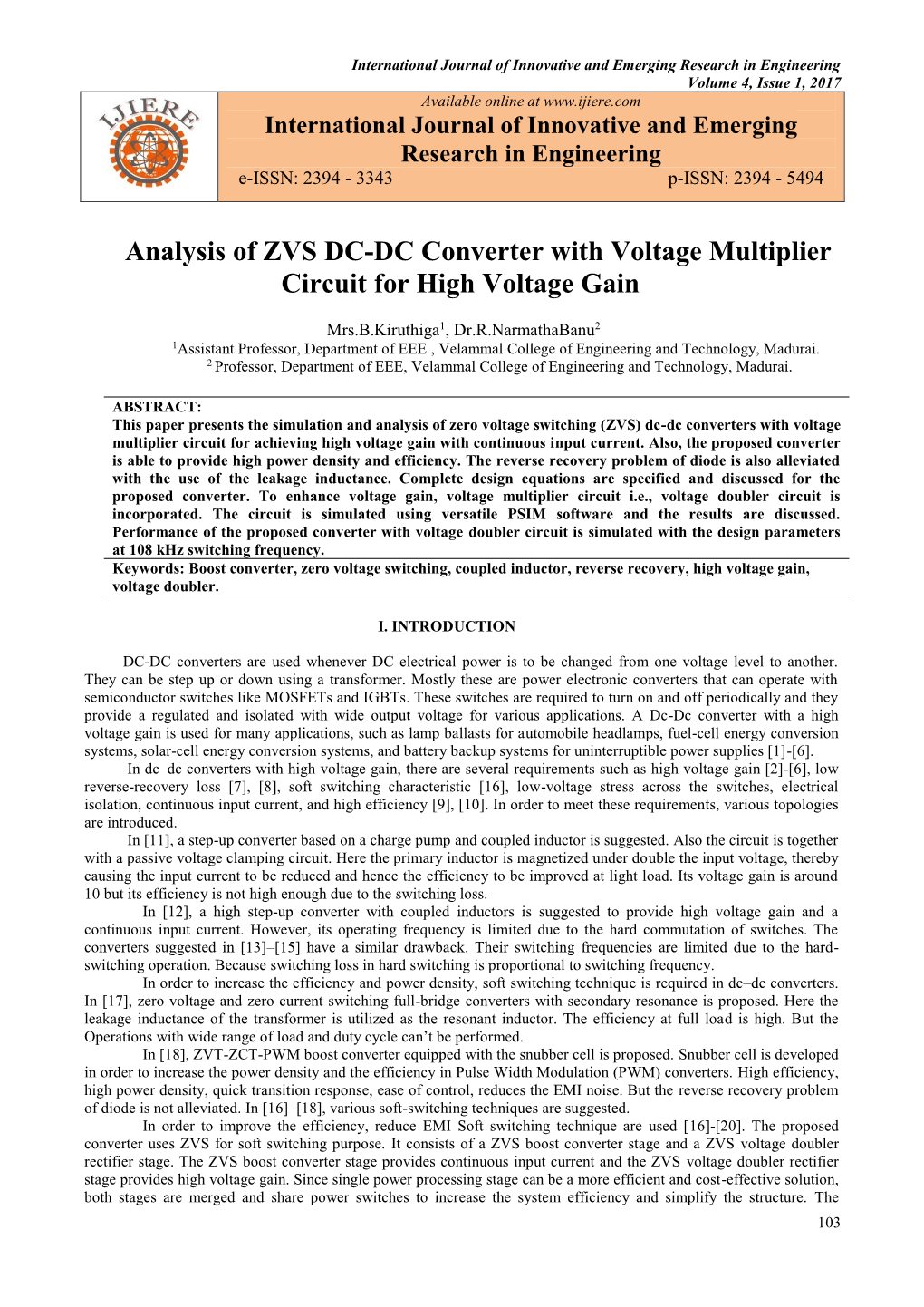 Analysis of ZVS DC-DC Converter with Voltage Multiplier Circuit for High Voltage Gain