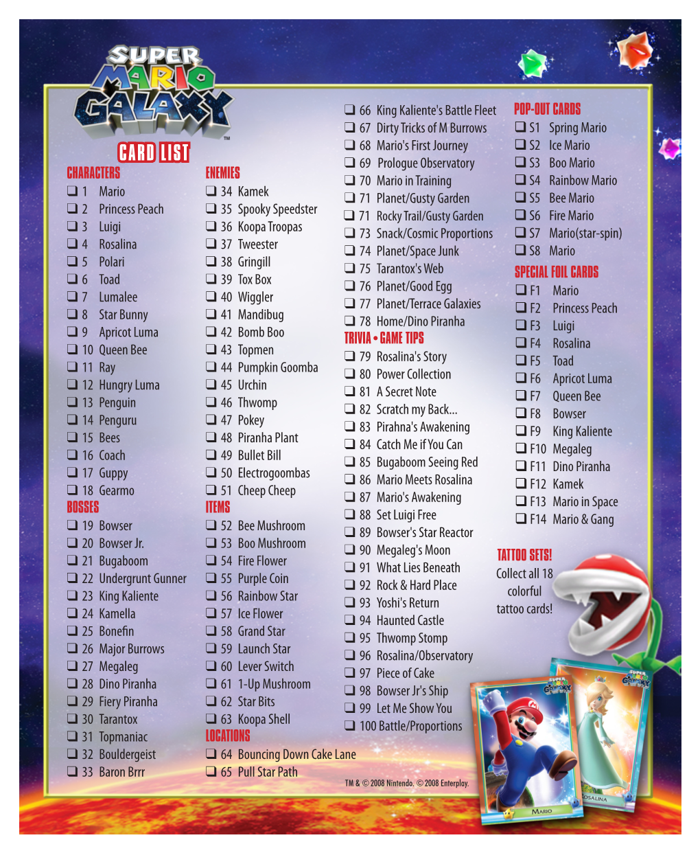 Download the Complete Cardlist [PDF]