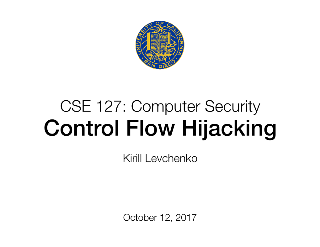 Control Flow Hijacking