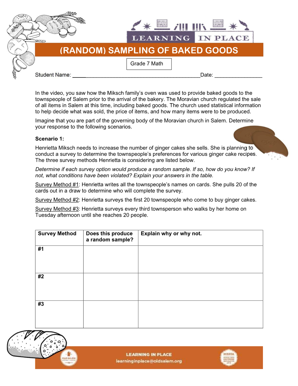 (Random) Sampling of Baked Goods