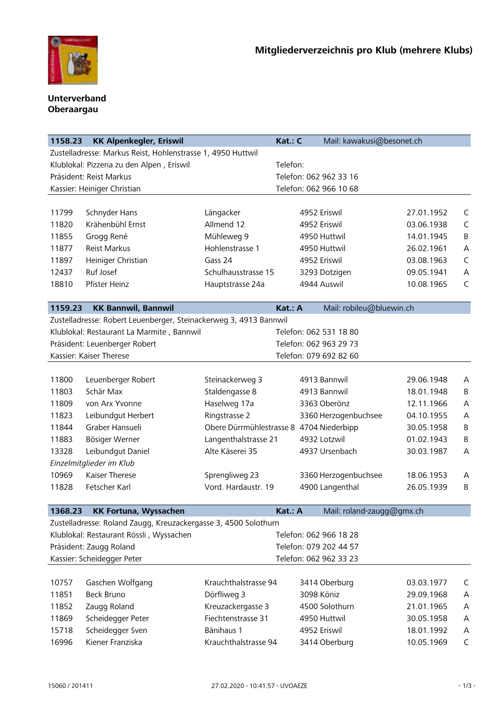 List & Label Report