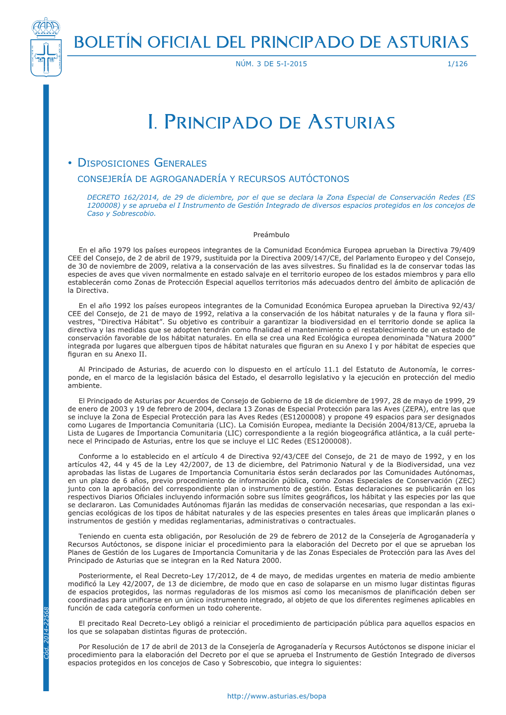 I. Principado De Asturias