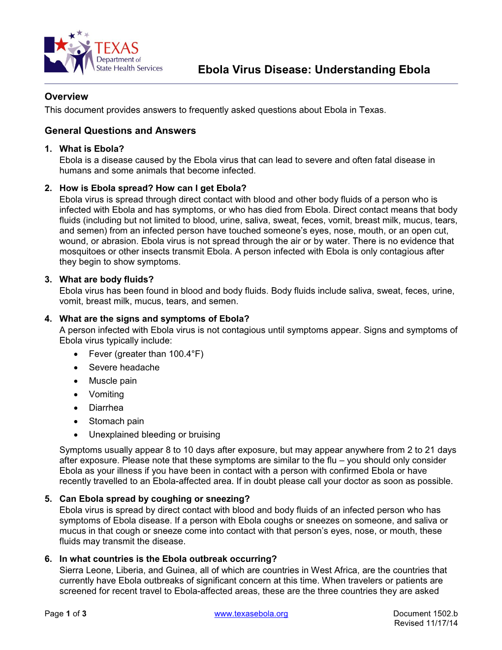 Ebola Virus Disease: Understanding Ebola