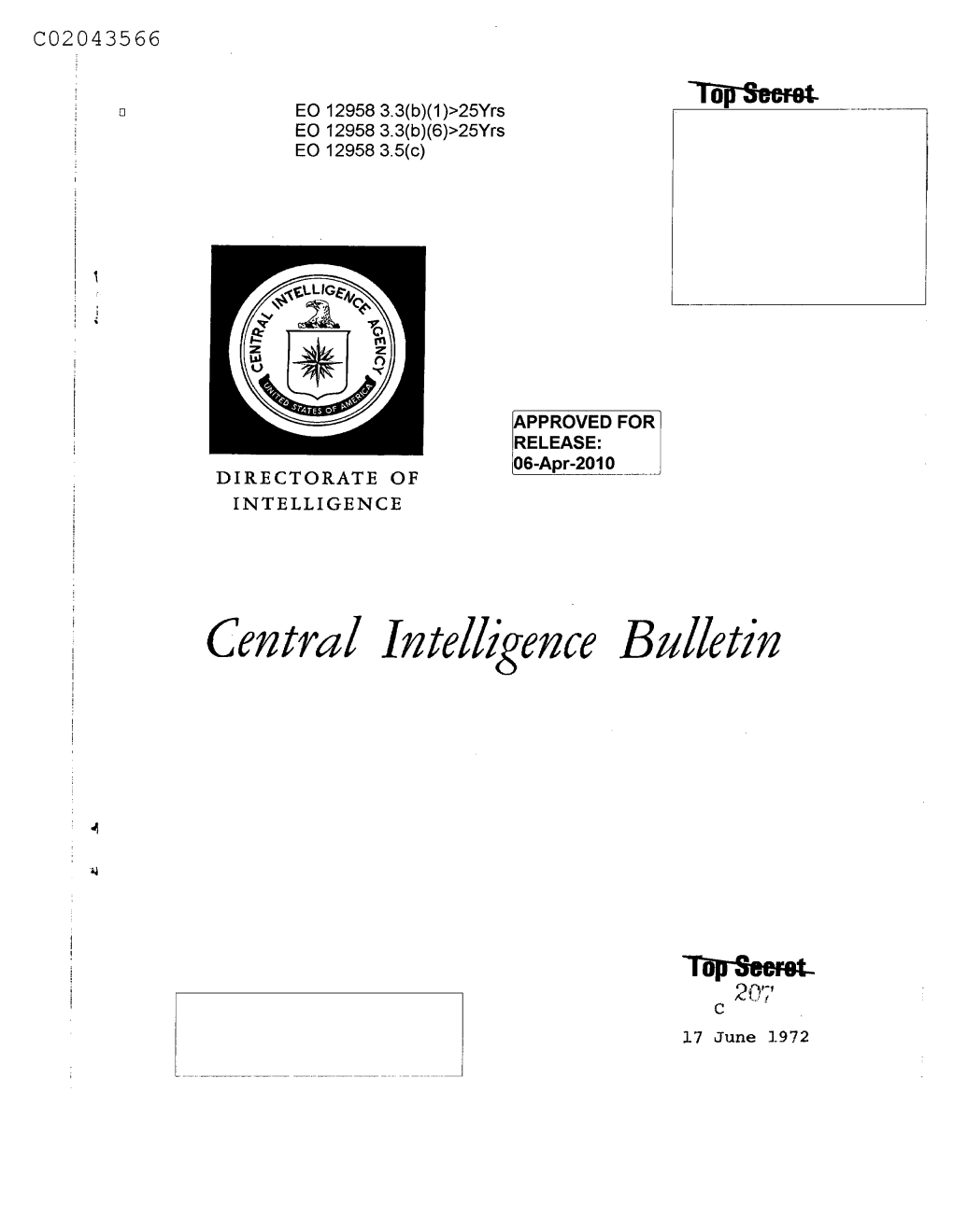 Central Intelligence Bulletin