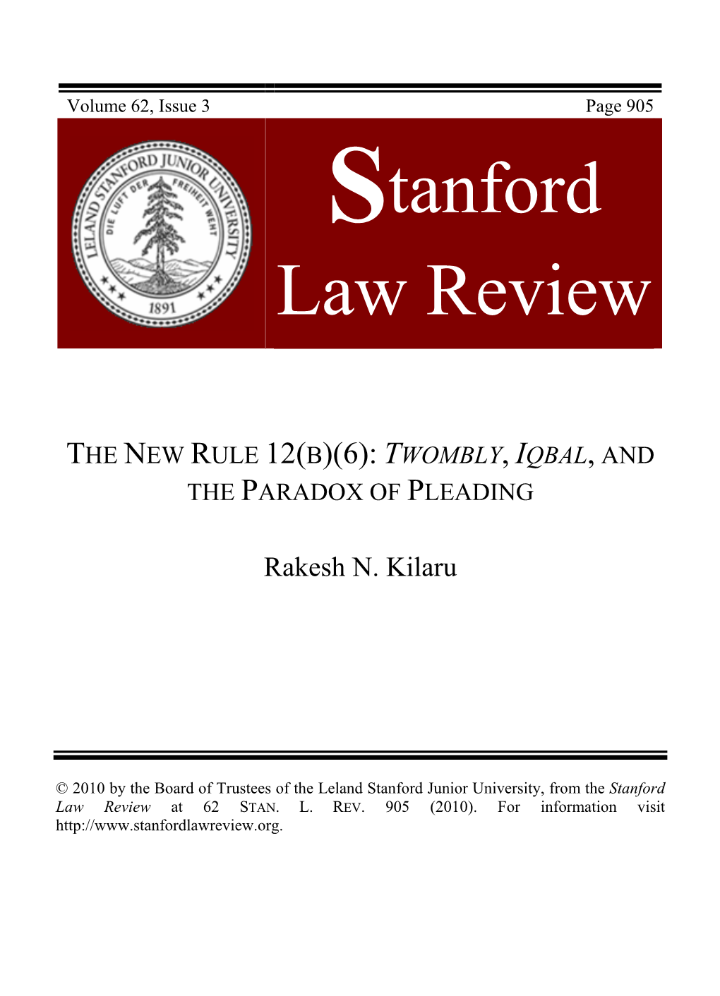 Stanford Law Review