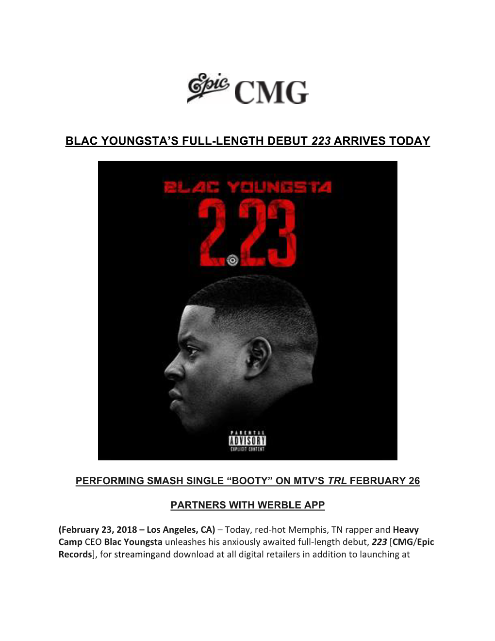 Blac Youngsta's Full-Length Debut 223 Arrives Today