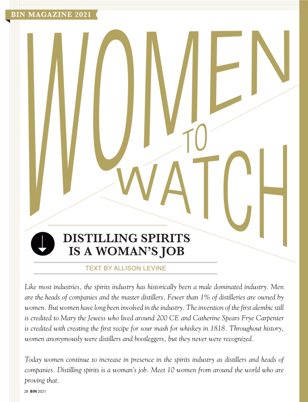 Distilling Spirits Is a Woman's