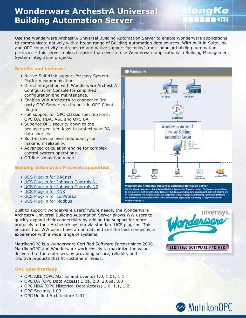 Wonderware Archestra Universal Building Automation Server