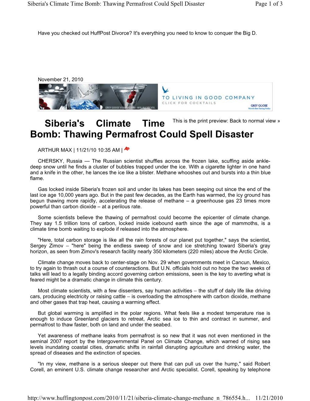 Siberia's Climate Time Bomb: Thawing Permafrost Could Spell Disaster Page 1 of 3