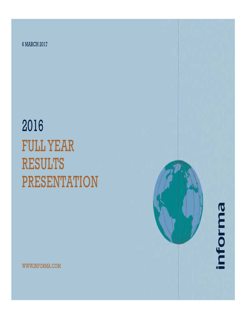 Full Year Results Presentation 2016
