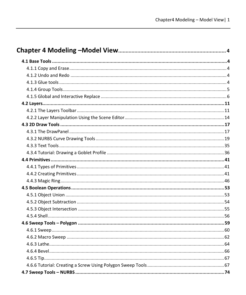 Chapter 4: Modeling – Model View