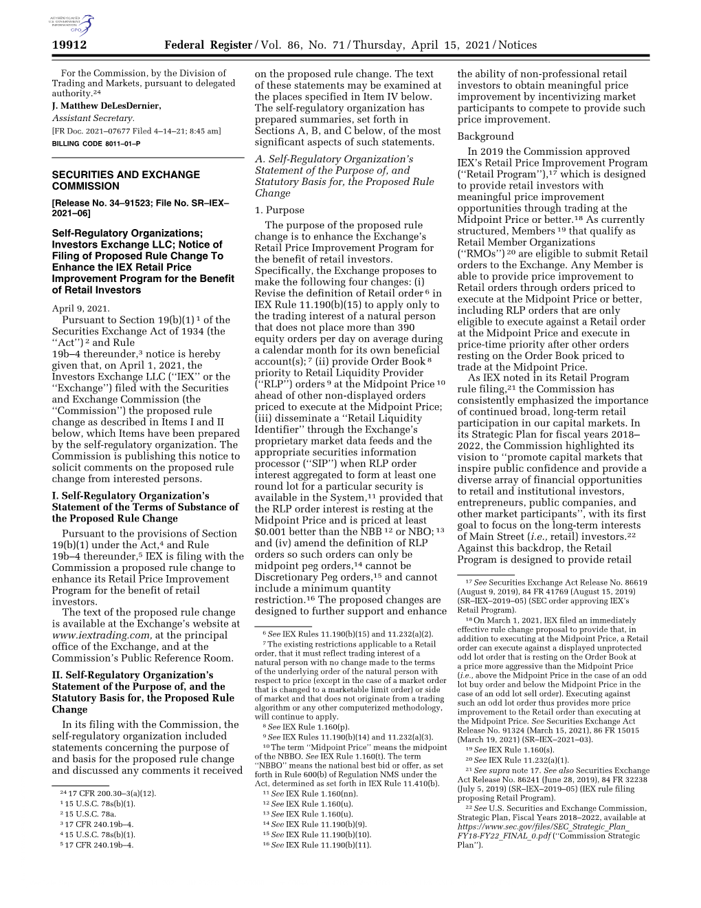 Federal Register/Vol. 86, No. 71/Thursday, April 15, 2021/Notices