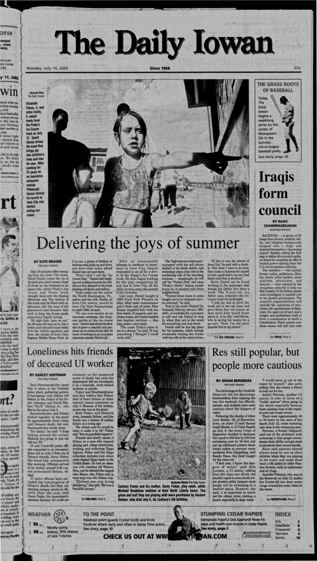 Daily Iowan (Iowa City, Iowa), 2003-07-14