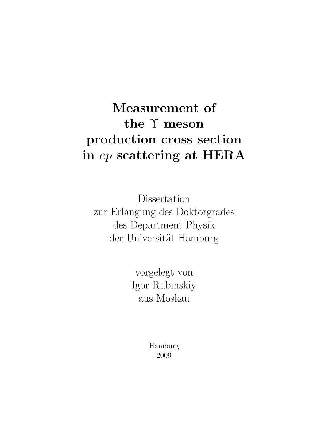 Measurement of the Υ Meson Production Cross Section in Ep Scattering at HERA
