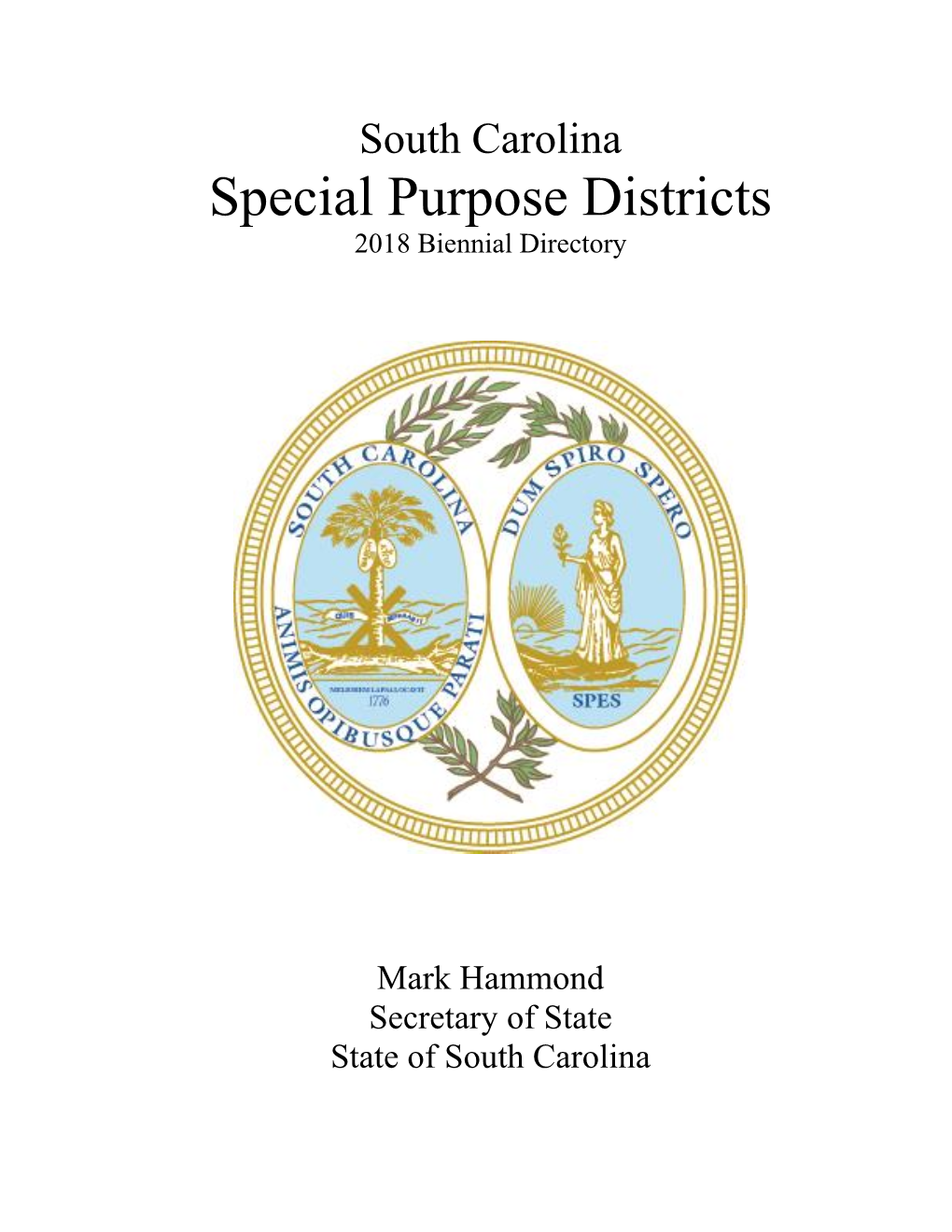 2018 Special Purpose Districts Directory