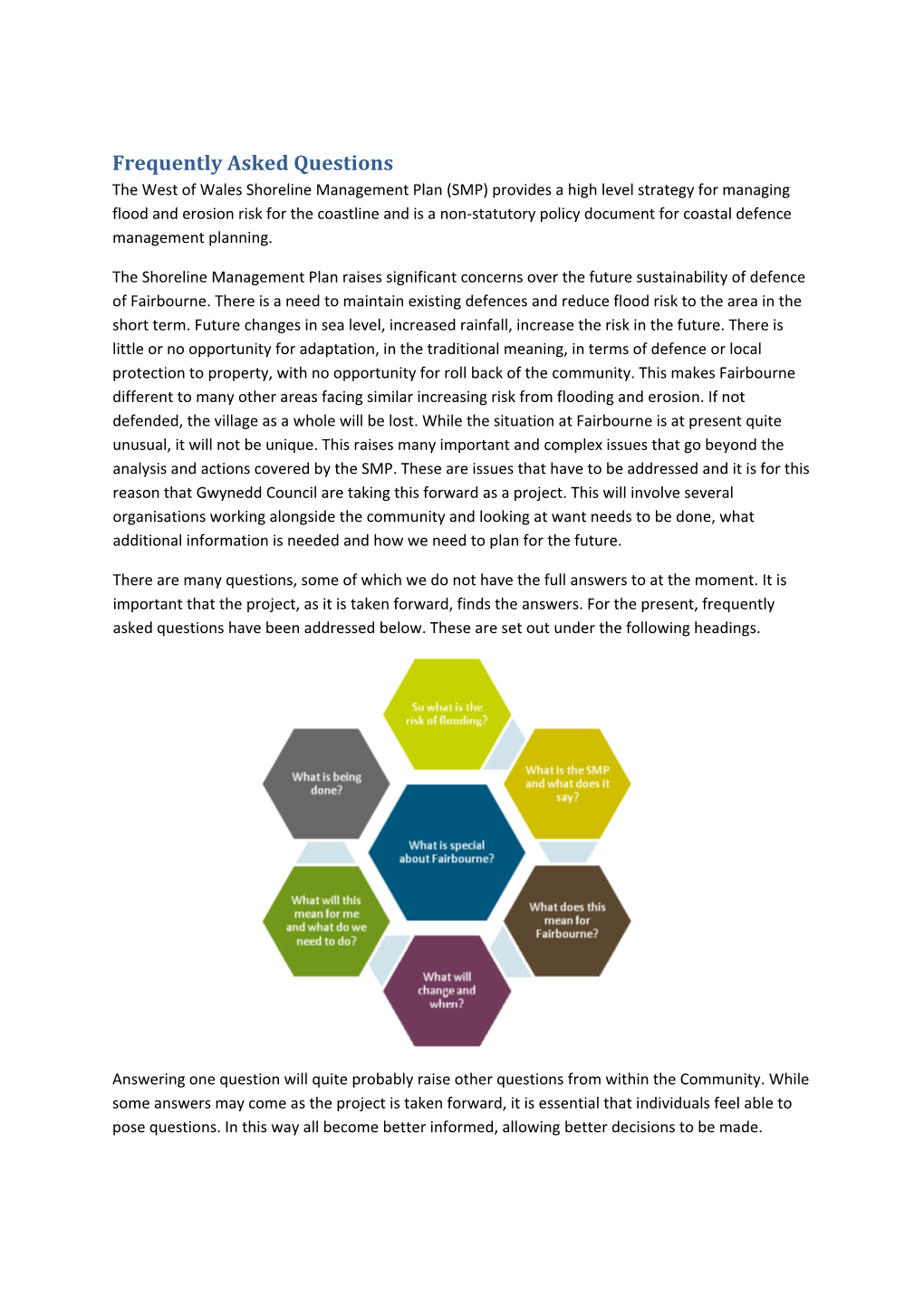 West of Wales Shoreline Management Plan Frequently Asked Questions