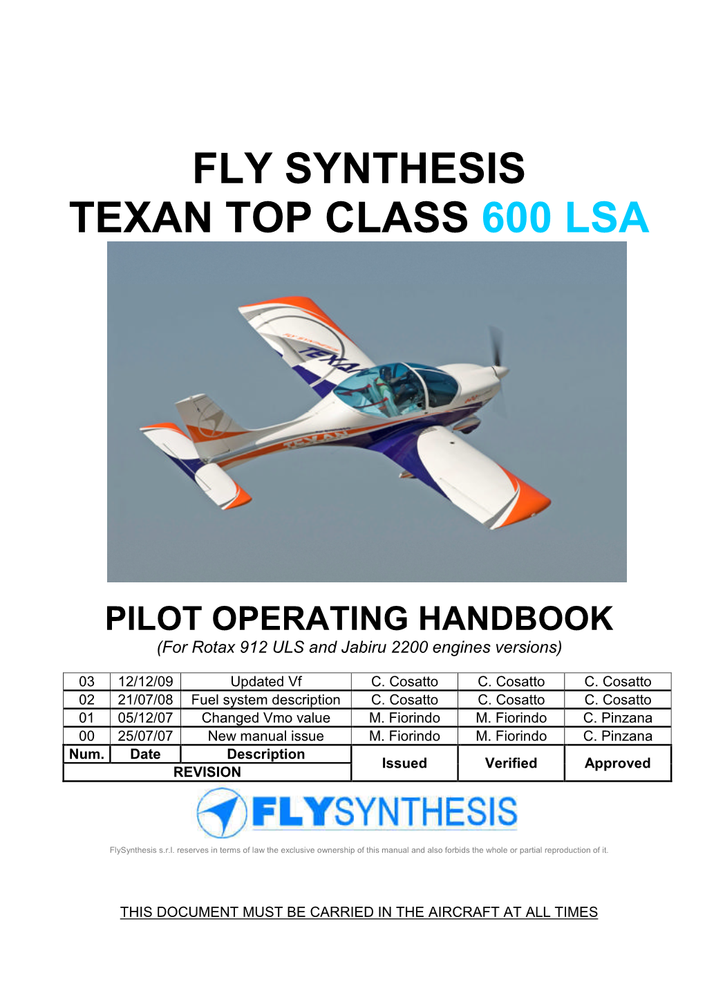 Fly Synthesis Texan Top Class 600 Lsa