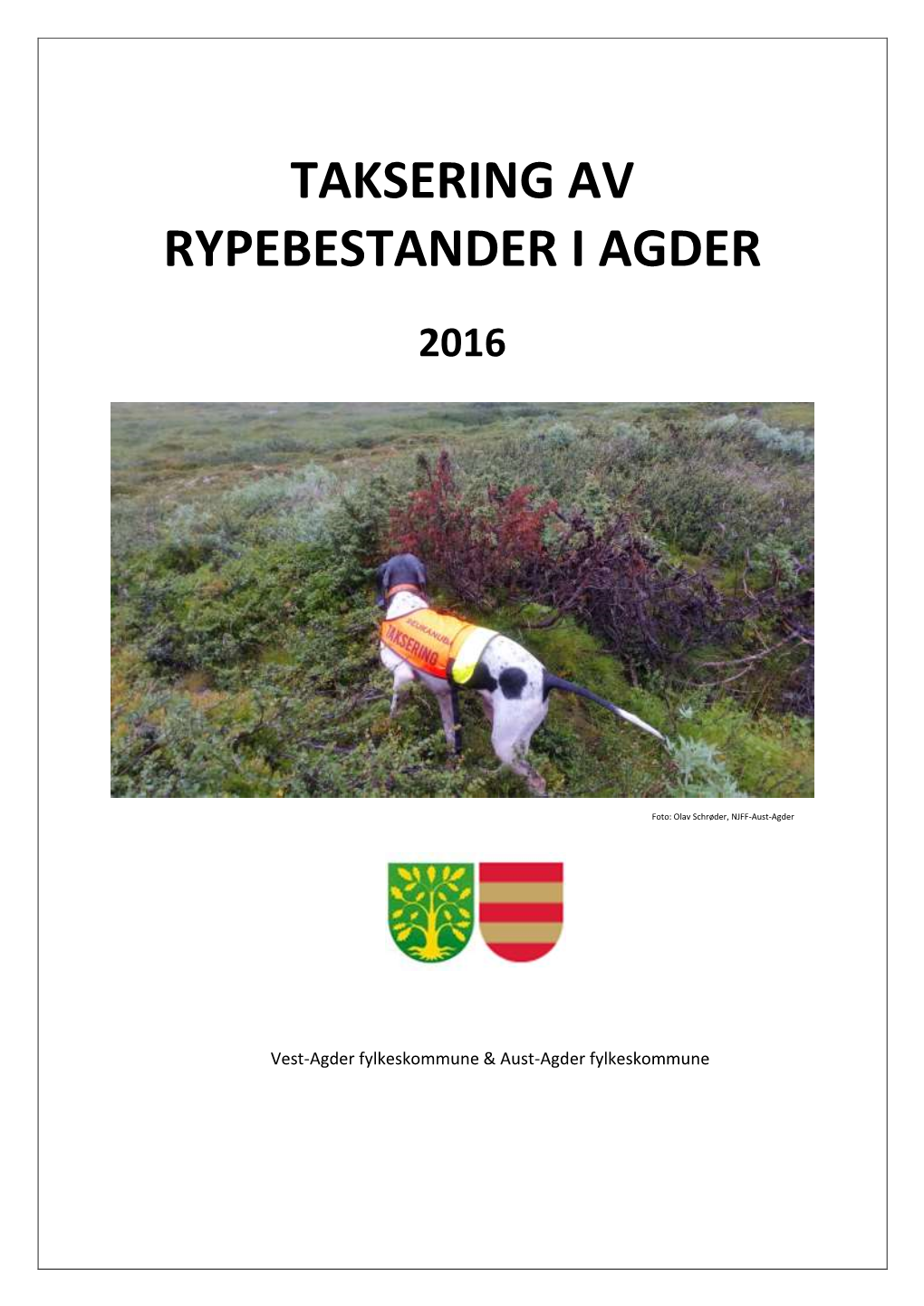 Taksering Av Rypebestander I Agder 2016