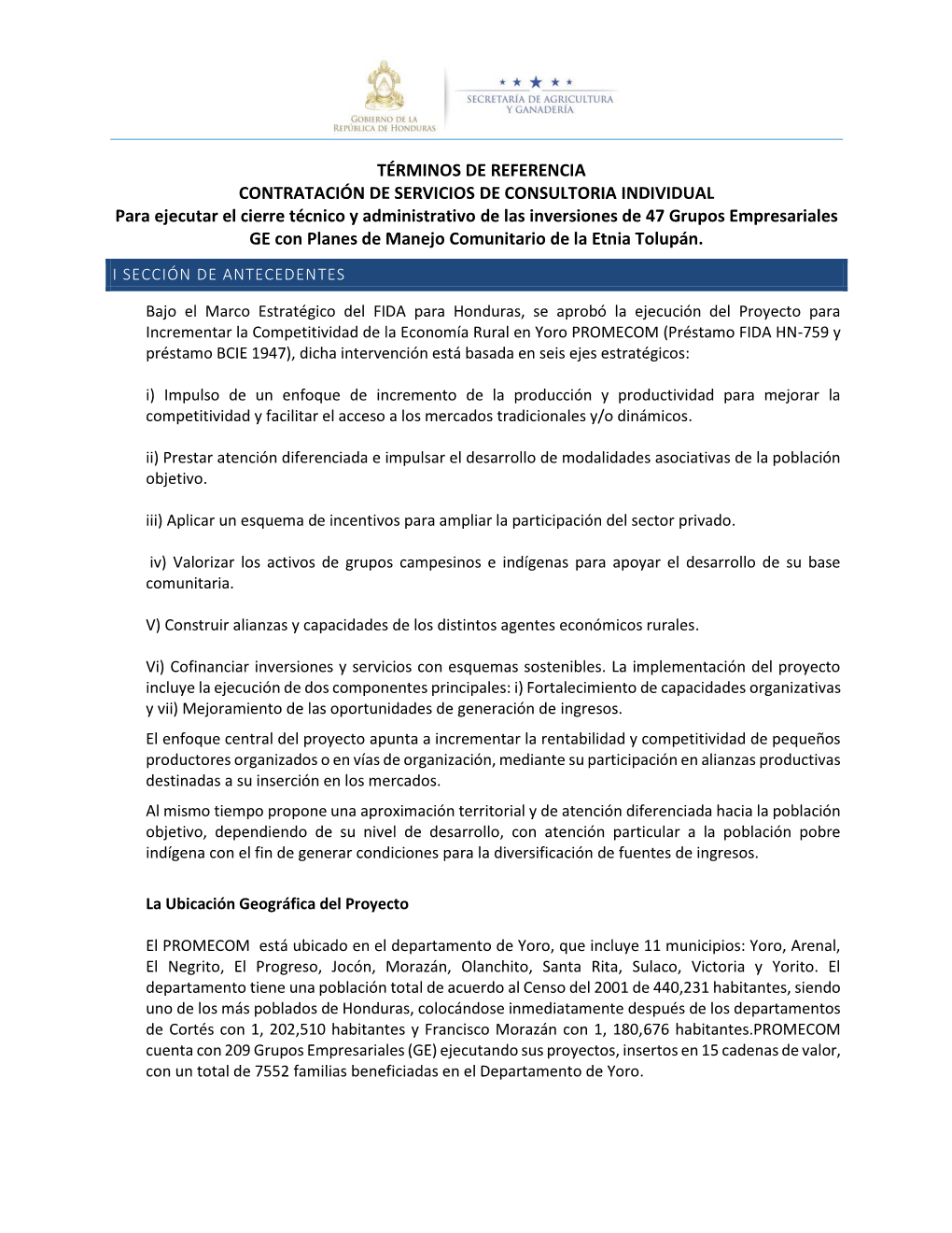 Términos De Referencia Contratación De Servicios