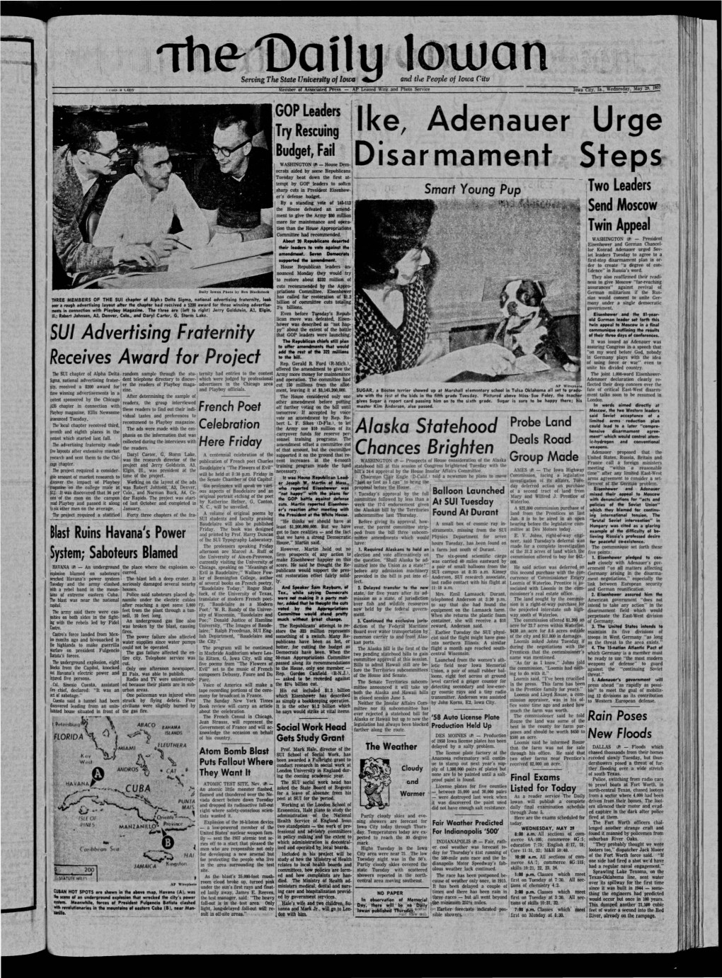 Daily Iowan (Iowa City, Iowa), 1957-05-29