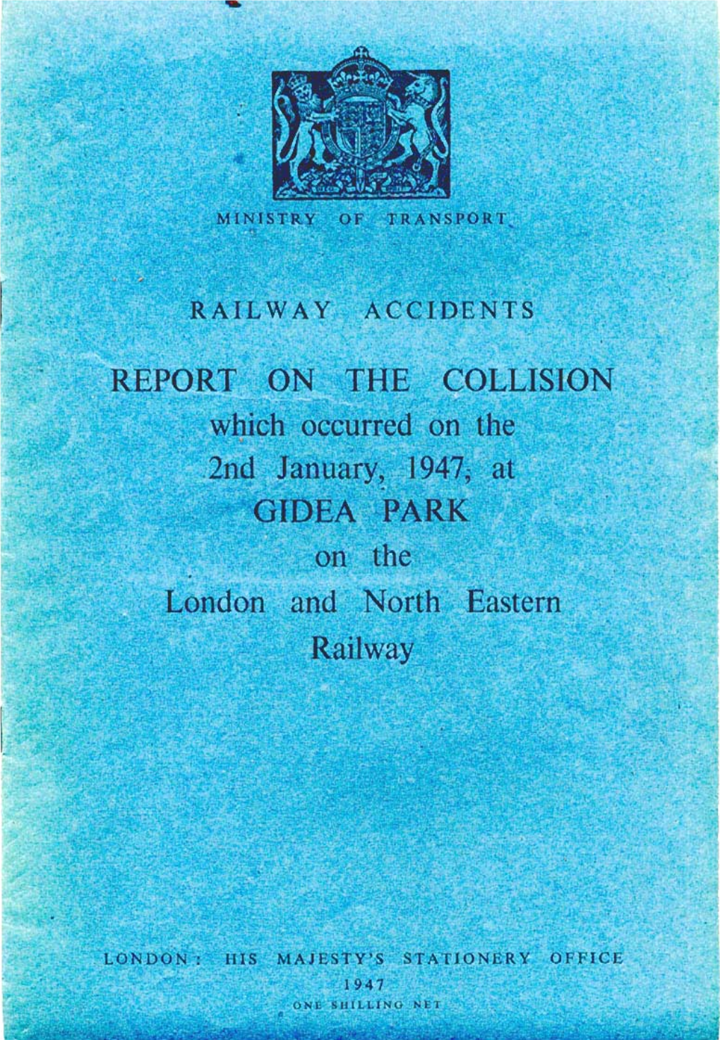 Collision. Gidea Park. 1947-01-02