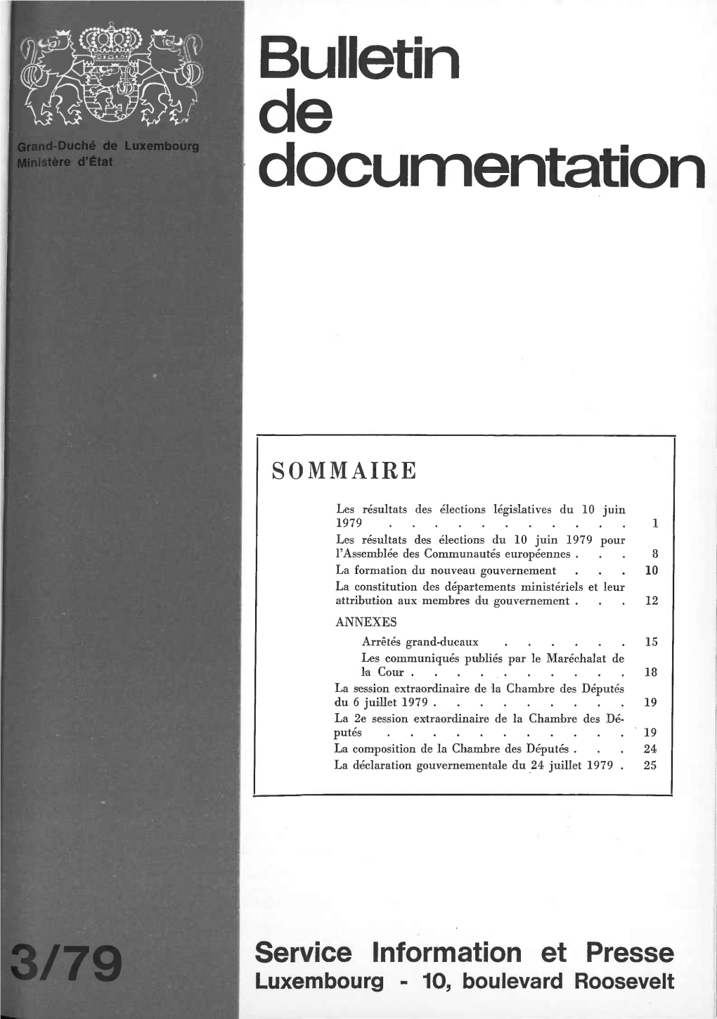 Bulletin De Documentation