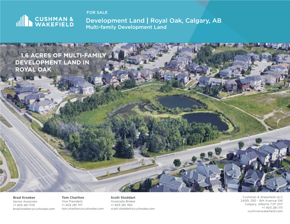 Royal Oak, Calgary, AB Multi-Family Development Land