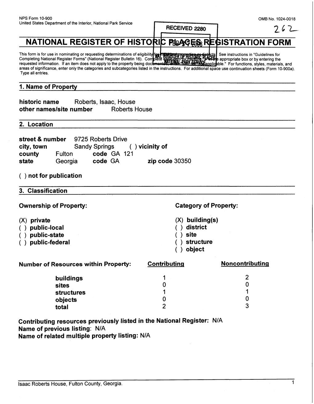 National Register of Histo 3Istration Form