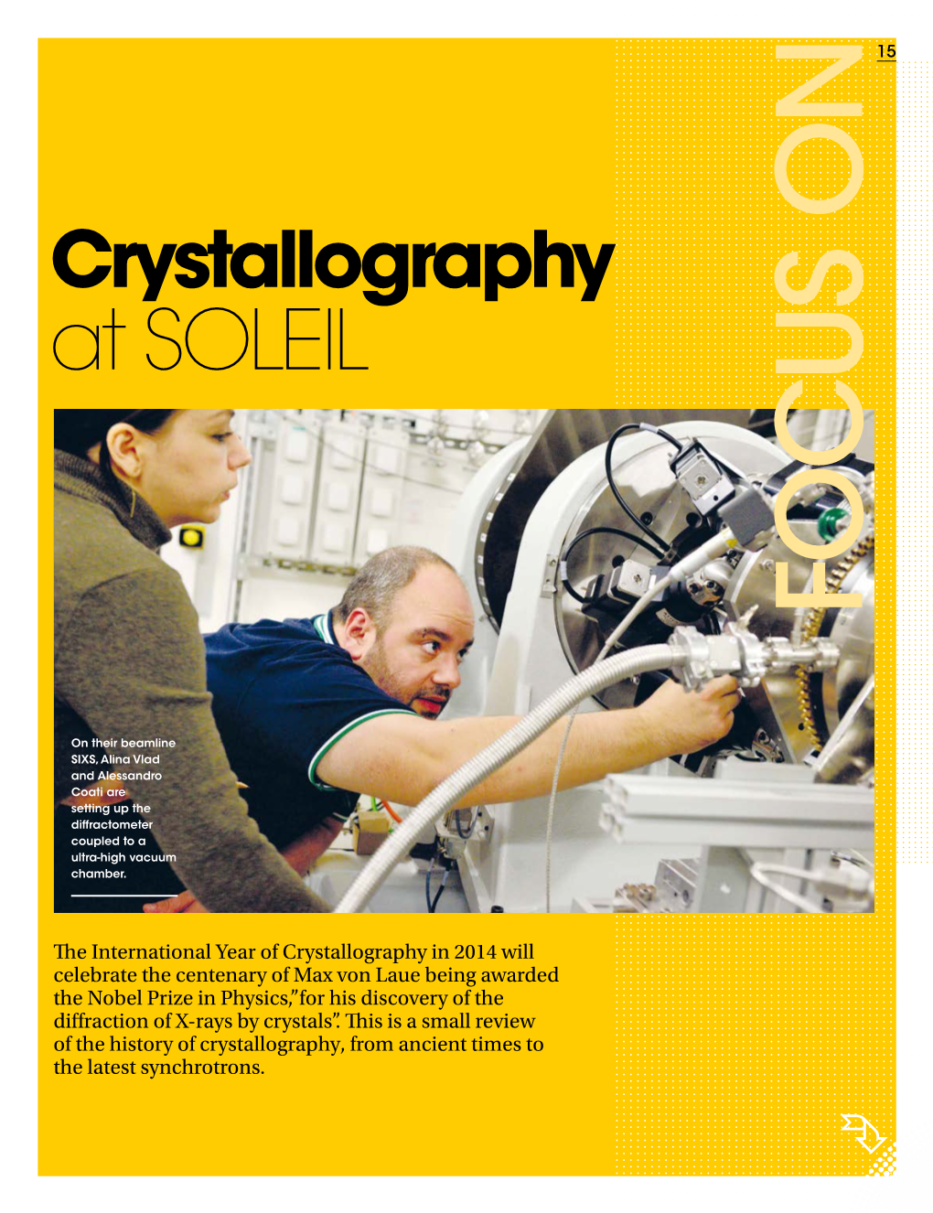 FOCUS on : Crystallography at SOLEIL