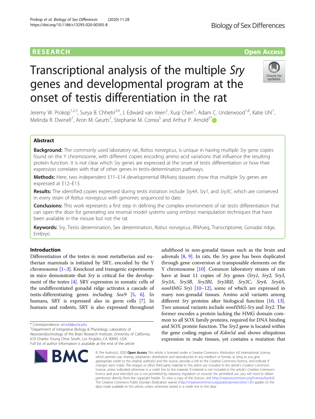 Transcriptional Analysis of the Multiple Sry Genes and Developmental Program at the Onset of Testis Differentiation in the Rat Jeremy W