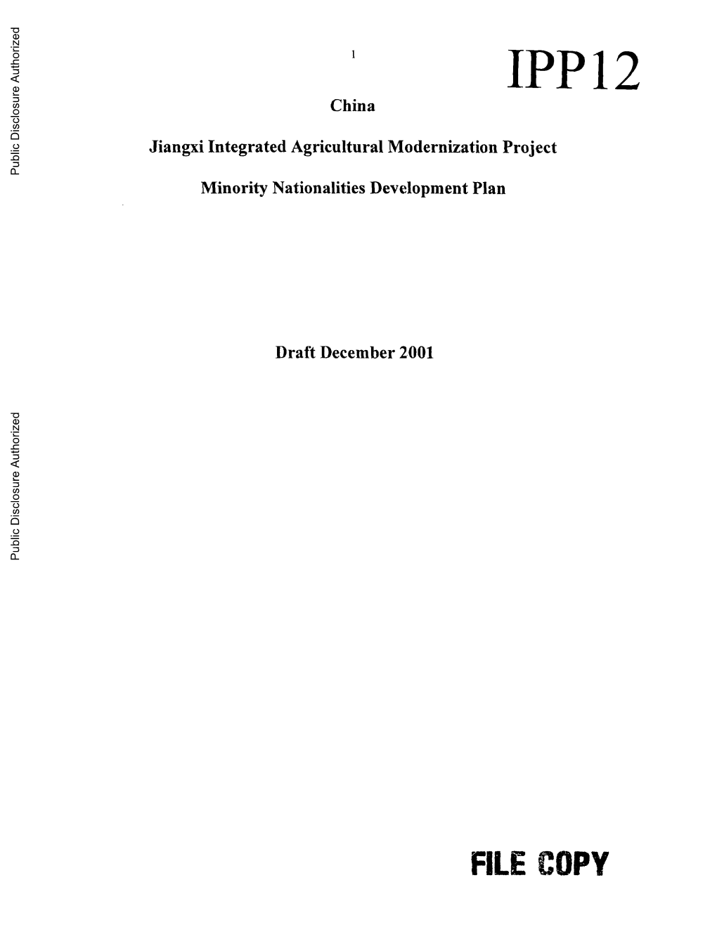 World Bank Document