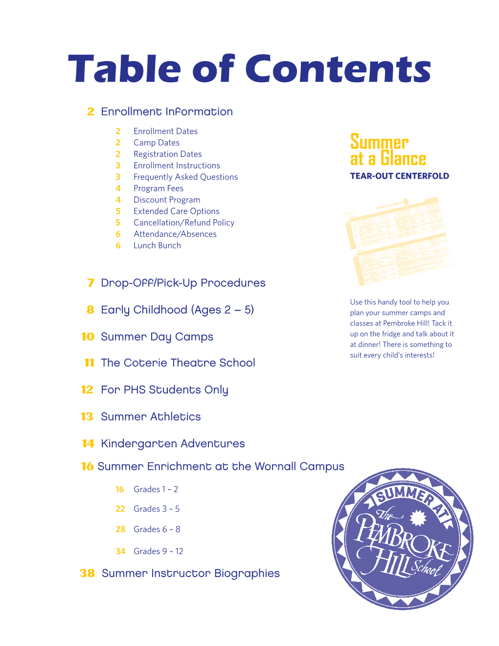 Table of Contents