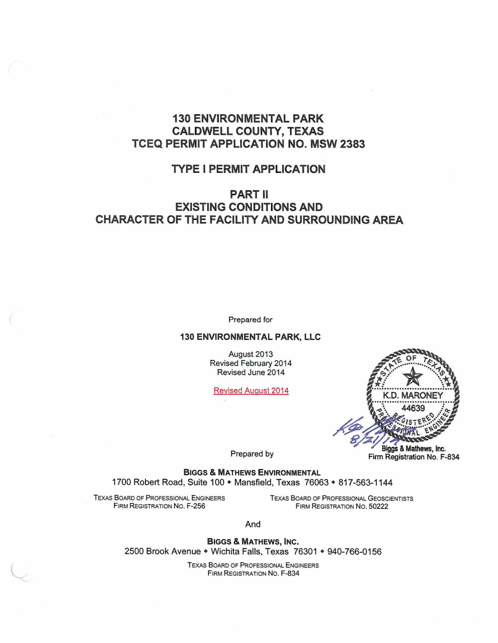 Geologic Map of Texas Issued for Permitting Purposes 817-563-11« Reference: 1992 Barnes, V.E., 1992, Geologic Map of Texas, Tbpg Firm No