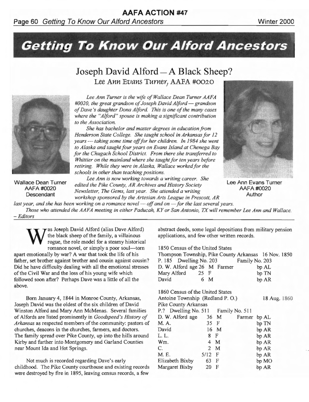 Joseph David Alford-A Black Sheep? Lee Ann Evans Turner! AAFA #0020